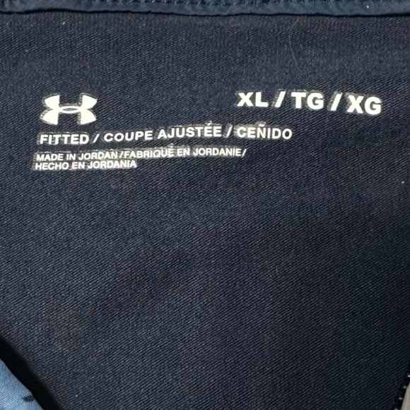 Under Armour Mens Sportstyle Anorak Blue Camo 1/2 Zip Windbreaker Jacket Hoodie - Picture 6 of 7
